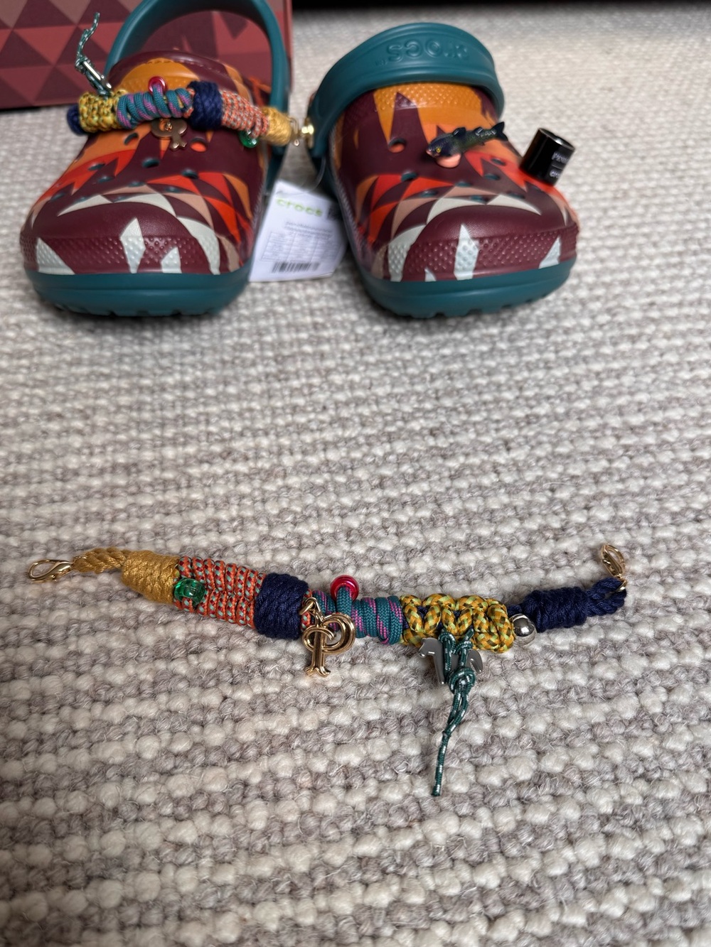 Limited Edition Crocs x Pendleton Classic Lined Clogs Brown & Orange NWT - Picture 4 of 7